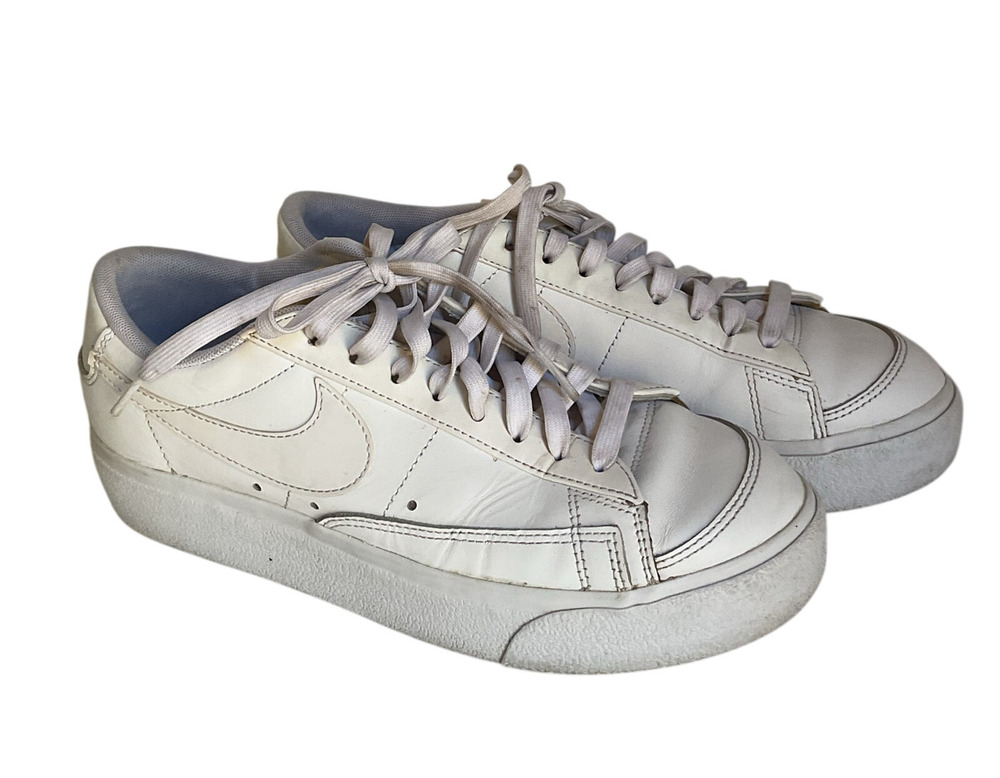 Nike Blazer Low Platform Women’s 8.5 White Leather Shoes